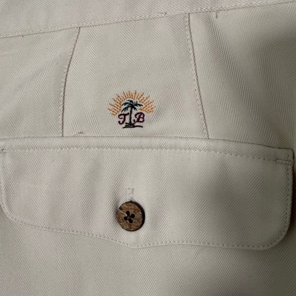 Tommy Bahama Silk Pleated Vintage Shorts (38) Khaki Beige Resort Golf Relax - Picture 12 of 14